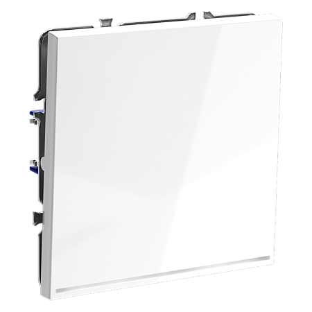 Выключатель встраиваемый VOLTUM S70 одноклавишный с подсветкой (белый глянцевый) VLS010201