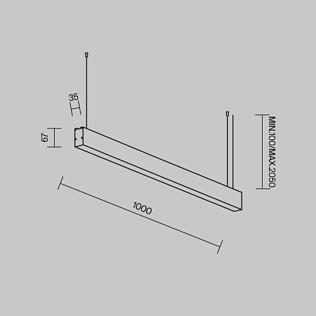 Линейный светильник светодиодный 4000К 1000*35*67мм Maytoni LL312036