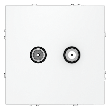 Розетка телевизионнная встраиваемая VOLTUM S70 оконечная TV+SAT, (белый матовый) VLS060402