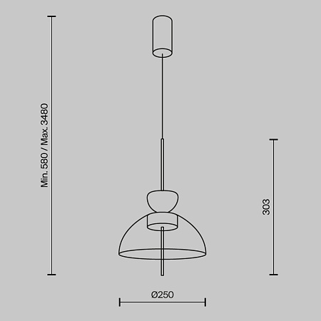Светильник подвесной светодиодный Maytoni Bangkok MOD185PL-L12CG3K2