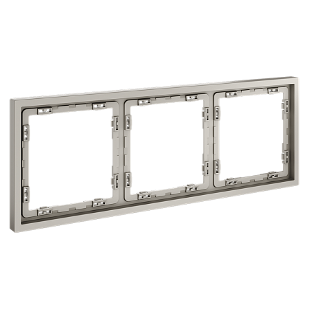 Рамка пластиковая VOLTUM S70 на 3 поста, (кашемир) VLS100303