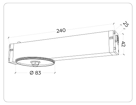 Крепеж трековый для корпуса DIY D85 мм Ambrella light Diy spot A2542