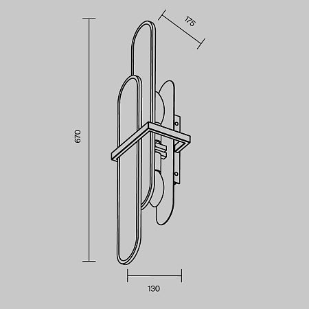 Светильник настенный Maytoni Marmo MOD099WL-02G1