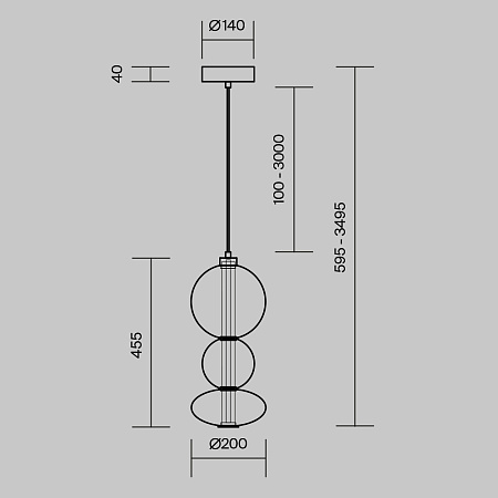 Светильник подвесной светодиодный Maytoni Futuro MOD307PL-L24BS3K