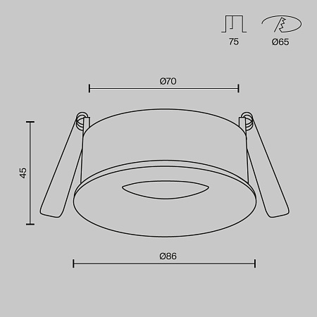 Светильник встраиваемый Maytoni Slim DL027-GU10-W