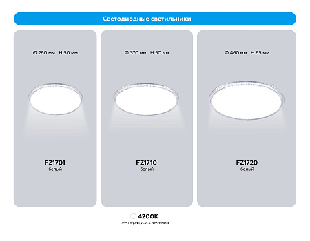 Светильник потолочный светодиодный Orbital FZ1701 Светильник потолочный светодиодный Orbital FZ1701