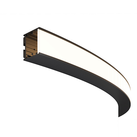 Радиусный профиль 35x35 Ø1500мм внешний 1/4 круга Maytoni ALM-3535R-B-EX-90°-1.5M