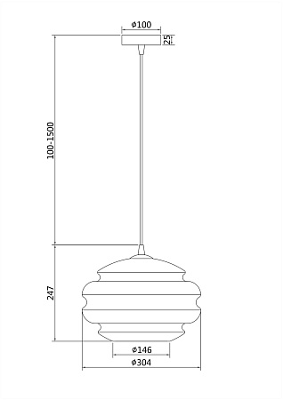 Светильник подвесной Maytoni Ruche P079PL-01SG