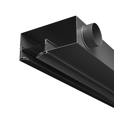 Диффузор с гексагональной сеткой, линейный, для натяжного потолка, черный, КСД тип 4 Maytoni Aero ARC-LD-SC-000014 Диффузор с гексагональной сеткой, линейный, для натяжного потолка, черный, КСД тип 4 Maytoni Aero ARC-LD-SC-000014