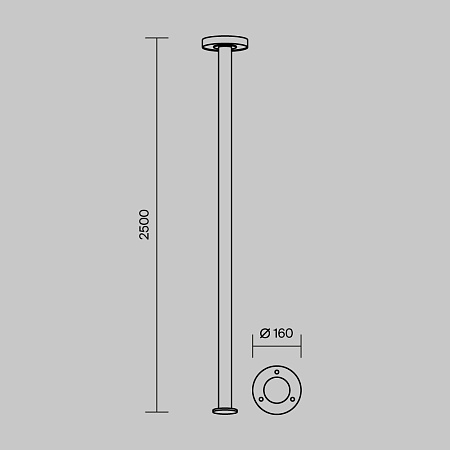 Уличный ландшафтный светодиодный светильник Maytoni Nail O529FL-L30B3K