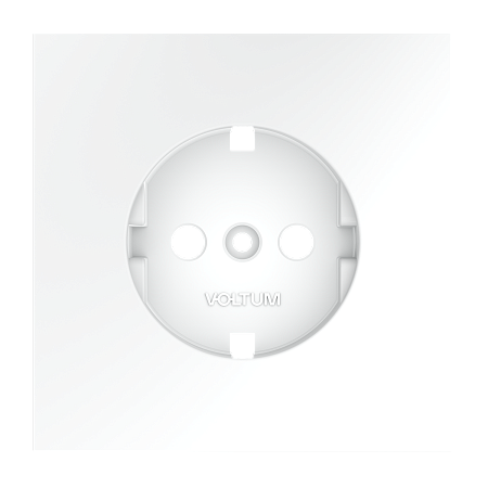 Накладка для розетки с заземлением Voltum S70 (белый матовый) VLS000602