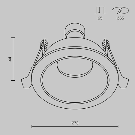 Светильник встраиваемый Maytoni Share DL126-GU10-B