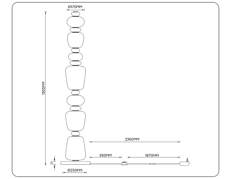 Торшер светодиодный High light LH53172