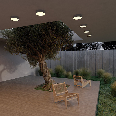 Уличный потолочный светодиодный светильник Maytoni Zon IP O431CL-L30B3K