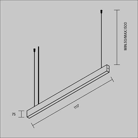 Светильник подвесной светодиодный Maytoni BASIS P070PL-2.7-3-4K-W