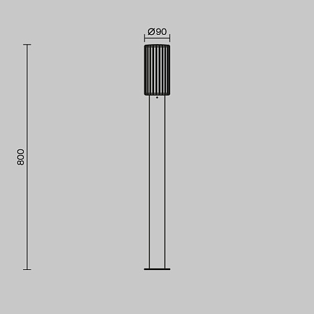 Уличный ландшафтный светильник Maytoni Rib O502FL-01B1