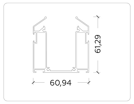 Корпус для накладного шинопровода в натяжной потолок Ambrella light Magnetic 220V GL1013