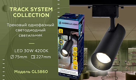 Трековый светодиодный светильник Track System GL5860