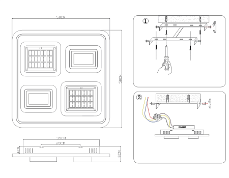 Потолочный светодиодный светильник Ice FA259 Потолочный светодиодный светильник Ice FA259