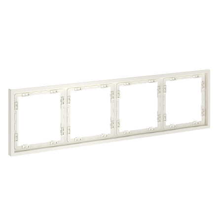 Рамка пластиковая на 4 поста Voltum S70 (хлопок) VLS100413