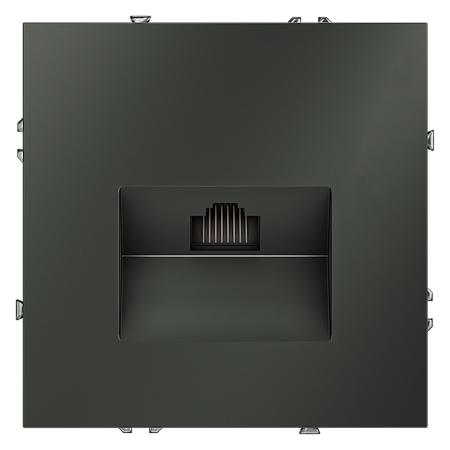 Розетка компьютерная встраиваемая VOLTUM S70 RJ45 кат.6, (титан) VLS060106