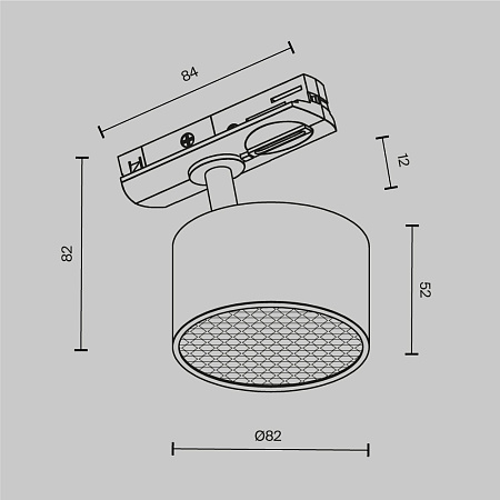 Трековый однофазный светильник Maytoni Unity Glare TR225-1-GX53-B Трековый однофазный светильник Maytoni Unity Glare TR225-1-GX53-B