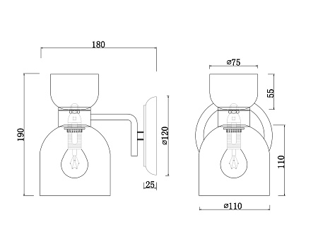 Бра Freya Isla FR5094WL-01G Бра Freya Isla FR5094WL-01G