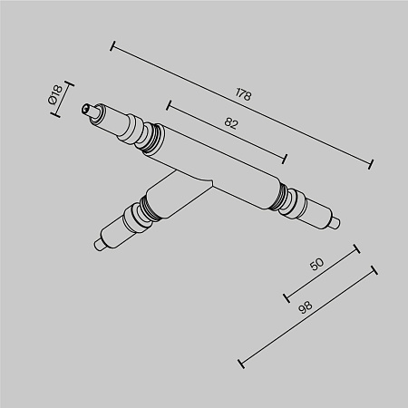 Фиксатор для накладного монтажа штанговой системы Maytoni Axity CA007TC-B Фиксатор для накладного монтажа штанговой системы Maytoni Axity CA007TC-B