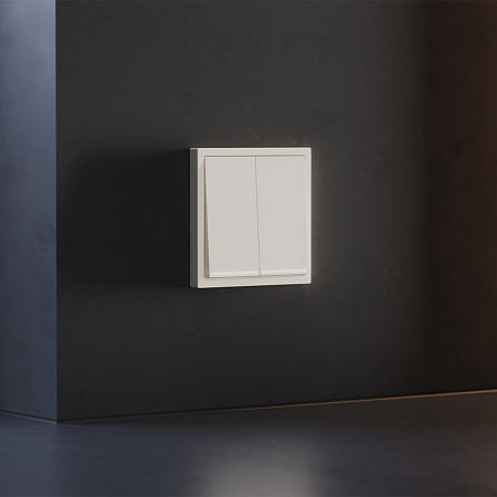 Клавиши для выключателя/переключателя двухклавишного с подсветкой Voltum S70 (хлопок) VLS000413