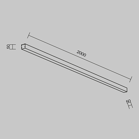 Линейный светильник светодиодный 3000К 2000*50*50мм Maytoni LL311023