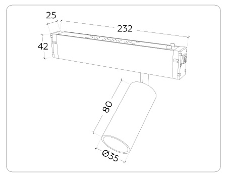 Трековый магнитный диммируемый светодиодный светильник Ambrella light Magnetic 220V GL1202