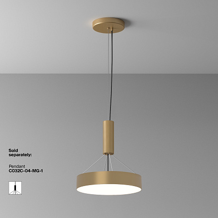 Светильник потолочный светодиодный Maytoni Zon C032CL-36W4K-RD-MG