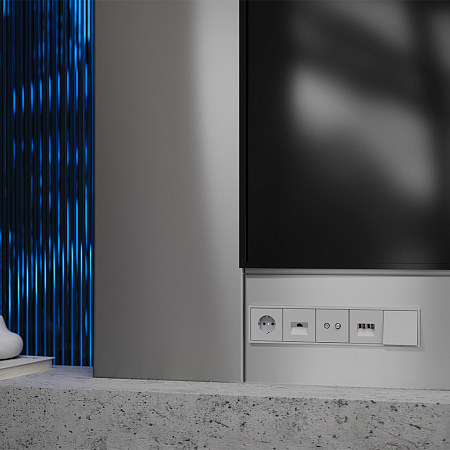 Накладка для розетки с заземлением Voltum S70 (серый) VLS000616 Накладка для розетки с заземлением Voltum S70 (серый) VLS000616