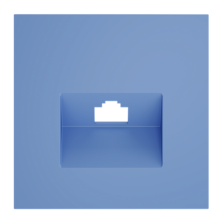 Накладка для розетки компьютерной RJ45 кат.6 Voltum S70 (деним) VLS001315