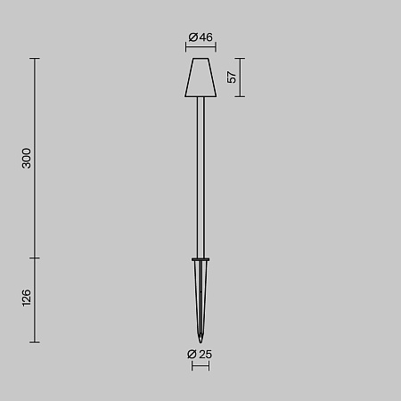 Уличный грунтовый светодиодный светильник Maytoni Cane O504FL-L1B3K