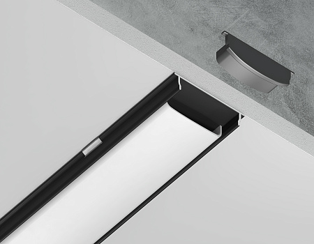 Накладной гибкий профиль для светодиодной ленты ILLUMINATION GP1600BK