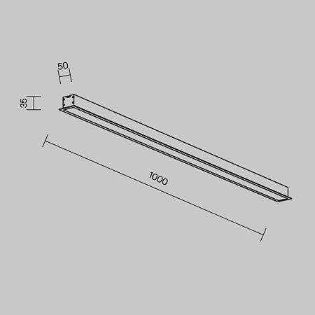 Линейный светильник светодиодный 4000К 1000*50*35мм Maytoni LL313004