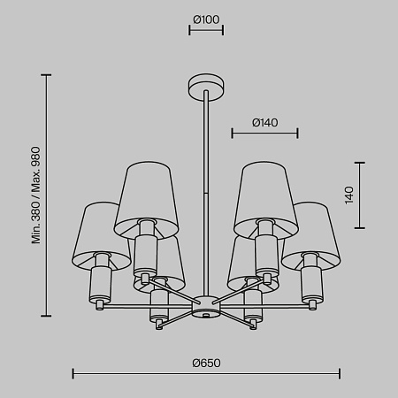 Люстра на штанге Maytoni Lira MOD483PL-06BS Люстра на штанге Maytoni Lira MOD483PL-06BS