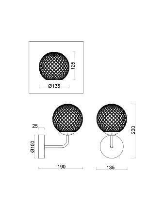 Бра Freya Navel FR8016WL-01BBS Бра Freya Navel FR8016WL-01BBS