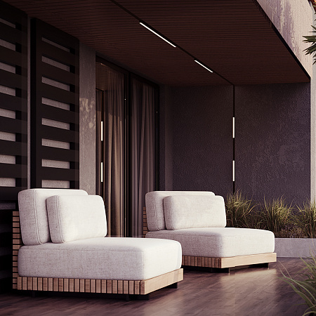 Уличный трековый мангитный светодиодный светильник Maytoni Exility IP Basis O-TR02-1-S-24WB4K