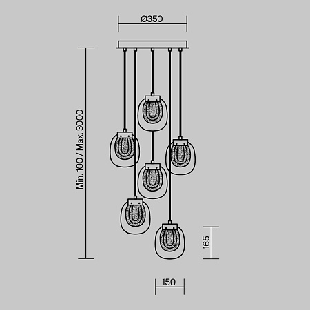 Люстра подвесная светодиодная Maytoni Biology MOD367PL-L18BBSK Люстра подвесная светодиодная Maytoni Biology MOD367PL-L18BBSK