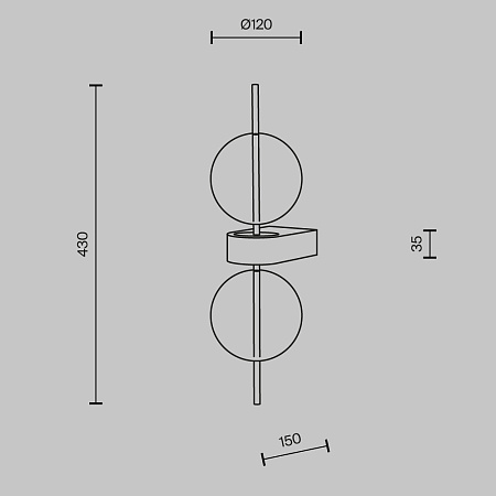 Светильник настенный светодиодный Maytoni Double Moon MOD478WL-L8B3K Светильник настенный светодиодный Maytoni Double Moon MOD478WL-L8B3K