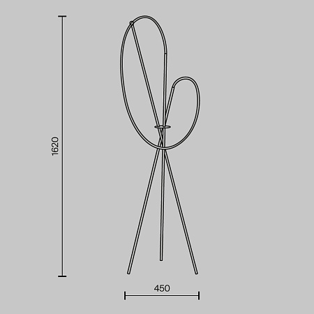 Торшер светодиодный Maytoni Crochet MOD369FL-L36B3K Торшер светодиодный Maytoni Crochet MOD369FL-L36B3K