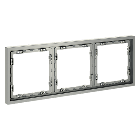 Рамка пластиковая VOLTUM S70 на 3 поста, (сталь) VLS100305