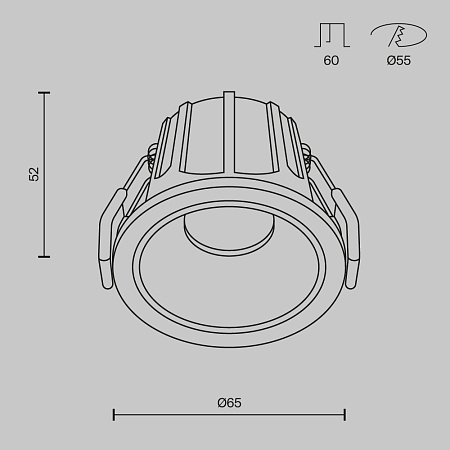 Светильник встраиваемый светодиодный Maytoni Alfa LED DL043-01-10W4K-D-RD-WB Светильник встраиваемый светодиодный Maytoni Alfa LED DL043-01-10W4K-D-RD-WB