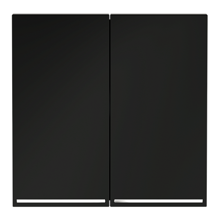 Клавиши для выключателя/переключателя двухклавишного с подсветкой Voltum S70 (черный матовый) VLS000408