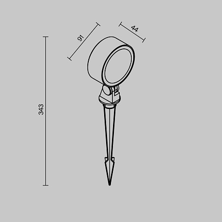 Уличный ландшафтный светодиодный светильник Maytoni Core O495FL-L18B3K