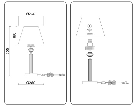 Настольная лампа Ambrella light LH71007