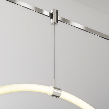 Коннектор с тросовым подвесом Tau в шинопровод платина Maytoni Tau TRA154SW-1PT