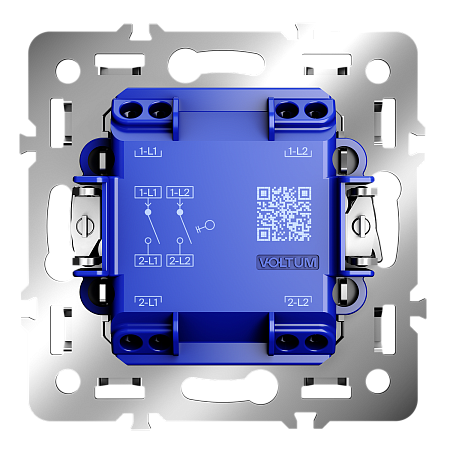 Механизм выключателя двухклавишного 10А Voltum S70 VLS0201M